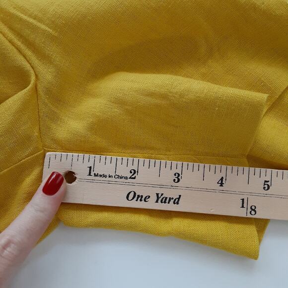 Banana Republic Linen Blend High Rise Shorts Wide Leg Golden Yellow Womens 6 - Picture 10 of 10